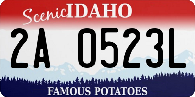 ID license plate 2A0523L