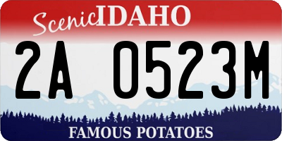 ID license plate 2A0523M