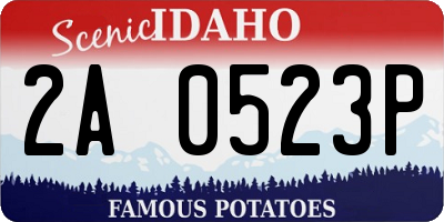 ID license plate 2A0523P