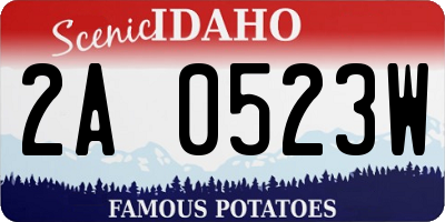 ID license plate 2A0523W