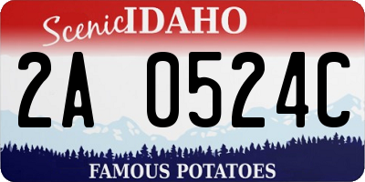 ID license plate 2A0524C
