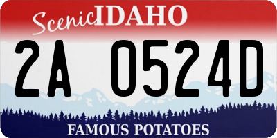 ID license plate 2A0524D