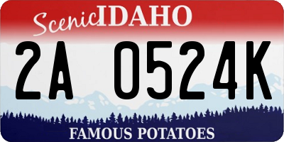 ID license plate 2A0524K
