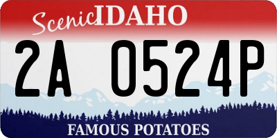 ID license plate 2A0524P