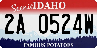 ID license plate 2A0524W