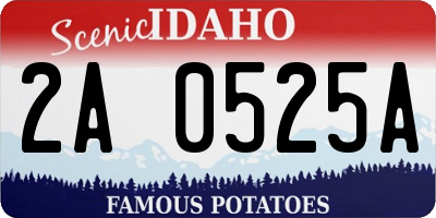 ID license plate 2A0525A