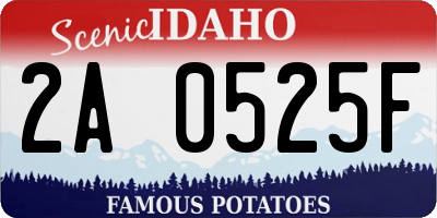 ID license plate 2A0525F