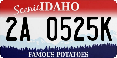 ID license plate 2A0525K