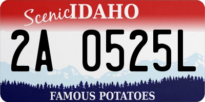 ID license plate 2A0525L