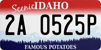 ID license plate 2A0525P