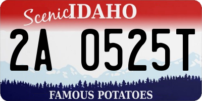 ID license plate 2A0525T