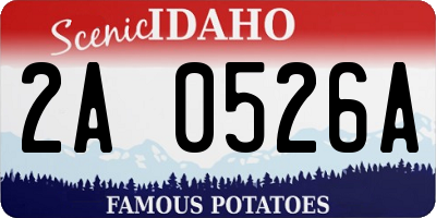 ID license plate 2A0526A