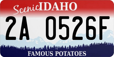 ID license plate 2A0526F