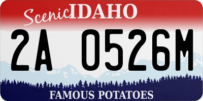 ID license plate 2A0526M