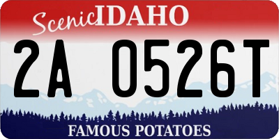 ID license plate 2A0526T