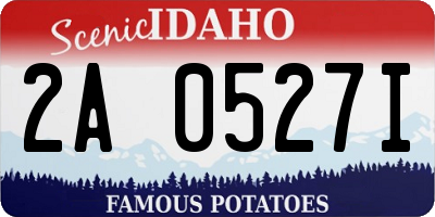 ID license plate 2A0527I