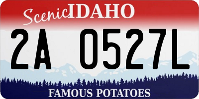 ID license plate 2A0527L