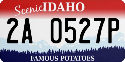 ID license plate 2A0527P