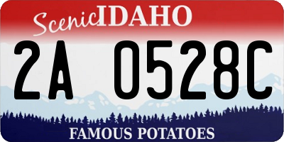 ID license plate 2A0528C