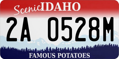 ID license plate 2A0528M