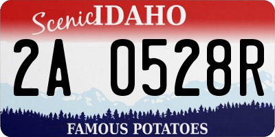 ID license plate 2A0528R