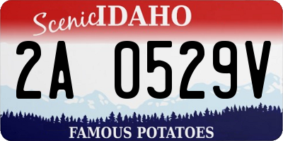 ID license plate 2A0529V