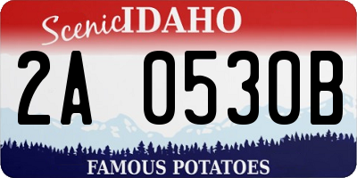 ID license plate 2A0530B