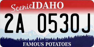 ID license plate 2A0530J