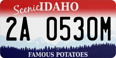 ID license plate 2A0530M