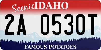 ID license plate 2A0530T