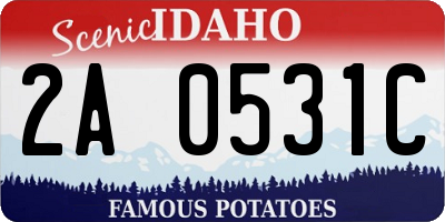 ID license plate 2A0531C