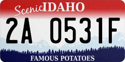 ID license plate 2A0531F