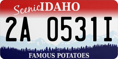 ID license plate 2A0531I