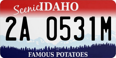 ID license plate 2A0531M