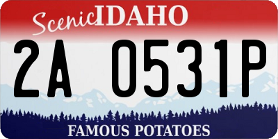 ID license plate 2A0531P