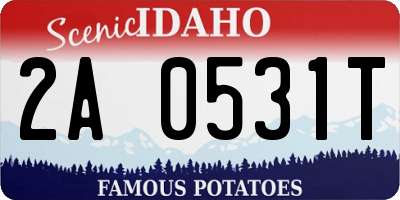 ID license plate 2A0531T