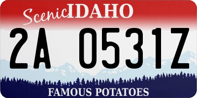 ID license plate 2A0531Z