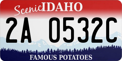 ID license plate 2A0532C