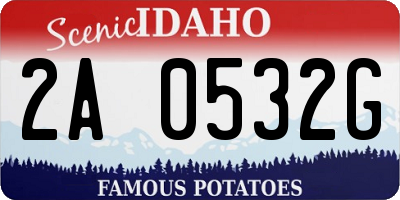 ID license plate 2A0532G