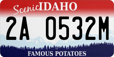ID license plate 2A0532M