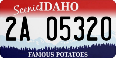 ID license plate 2A0532O
