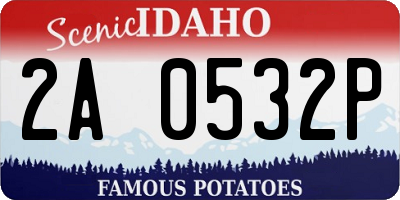 ID license plate 2A0532P