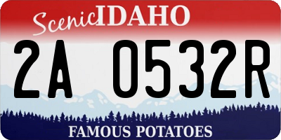 ID license plate 2A0532R