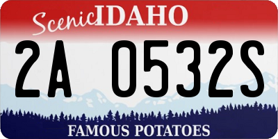 ID license plate 2A0532S