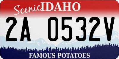 ID license plate 2A0532V