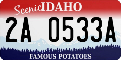 ID license plate 2A0533A