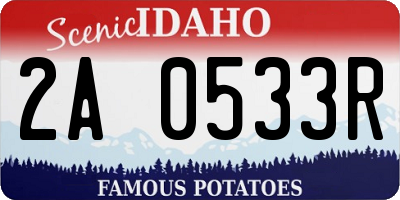 ID license plate 2A0533R