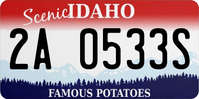ID license plate 2A0533S