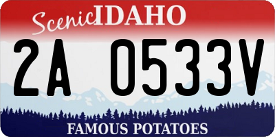 ID license plate 2A0533V