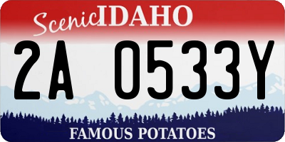 ID license plate 2A0533Y